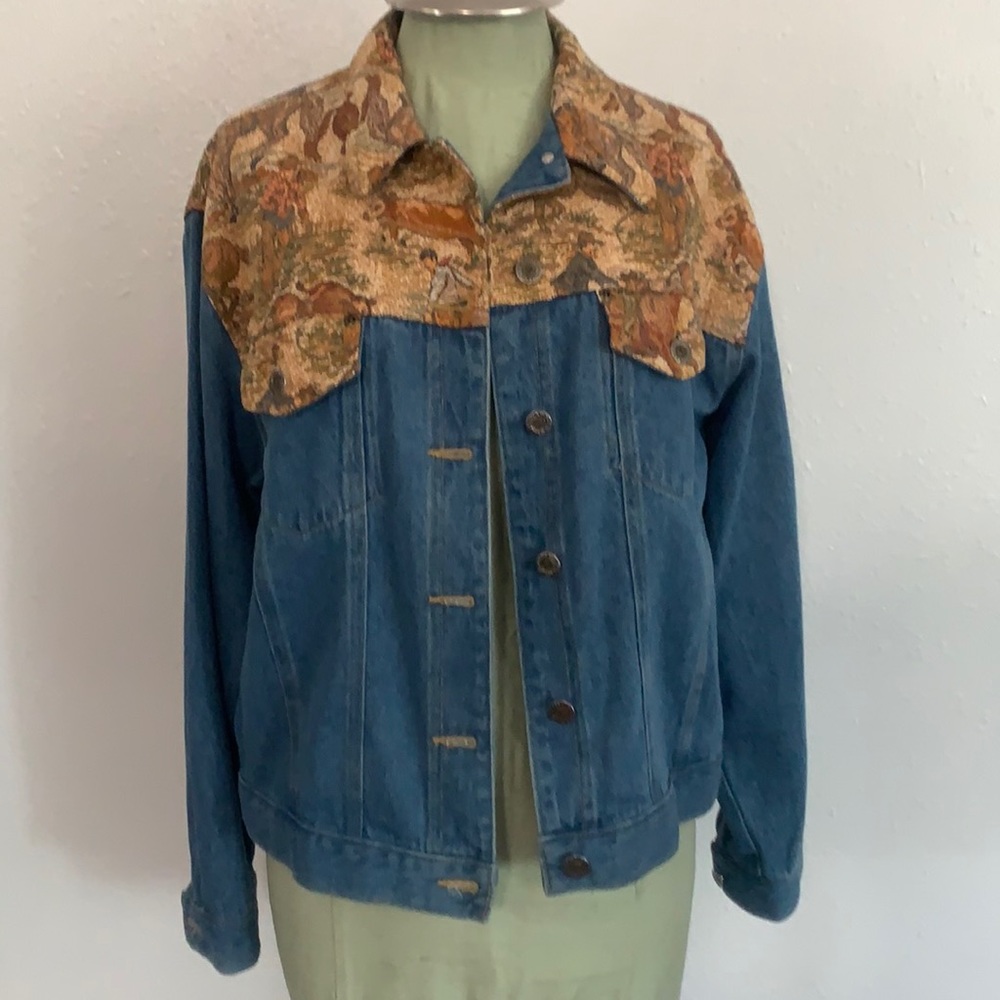 Carole Little Sport Vintage Denim Jacket Size M